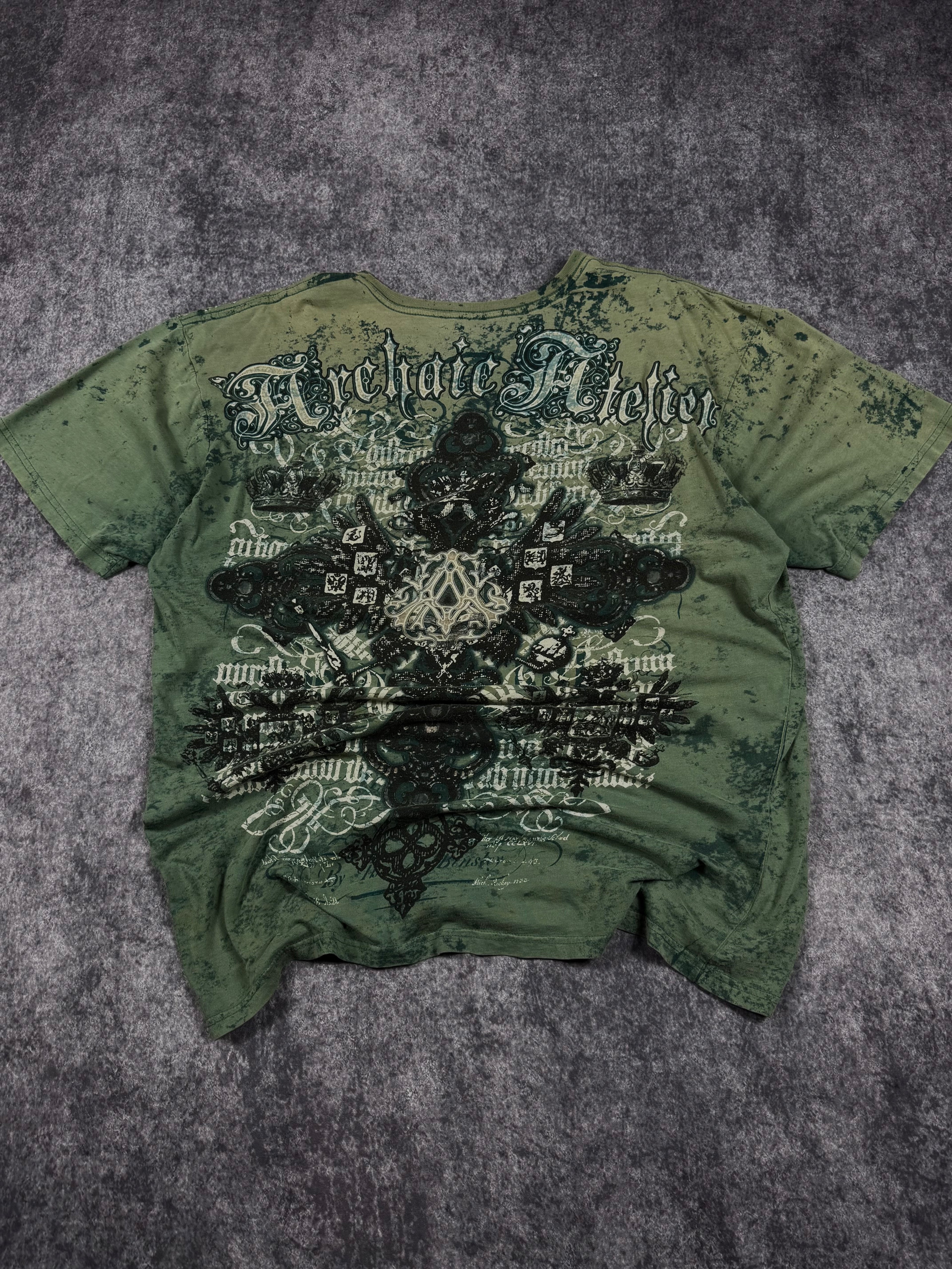 (rare) 2000s archaic x affliction shirt (XL)