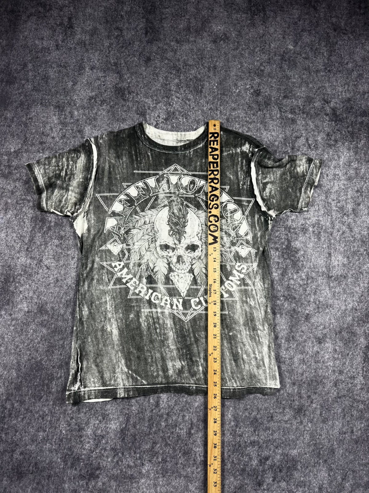 (RARE) 2000S REVERSIBLE AFFLICTION SHIRT (S)