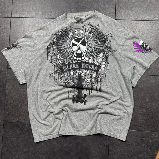 Y2K Grunge Skull Tshirt (XL)