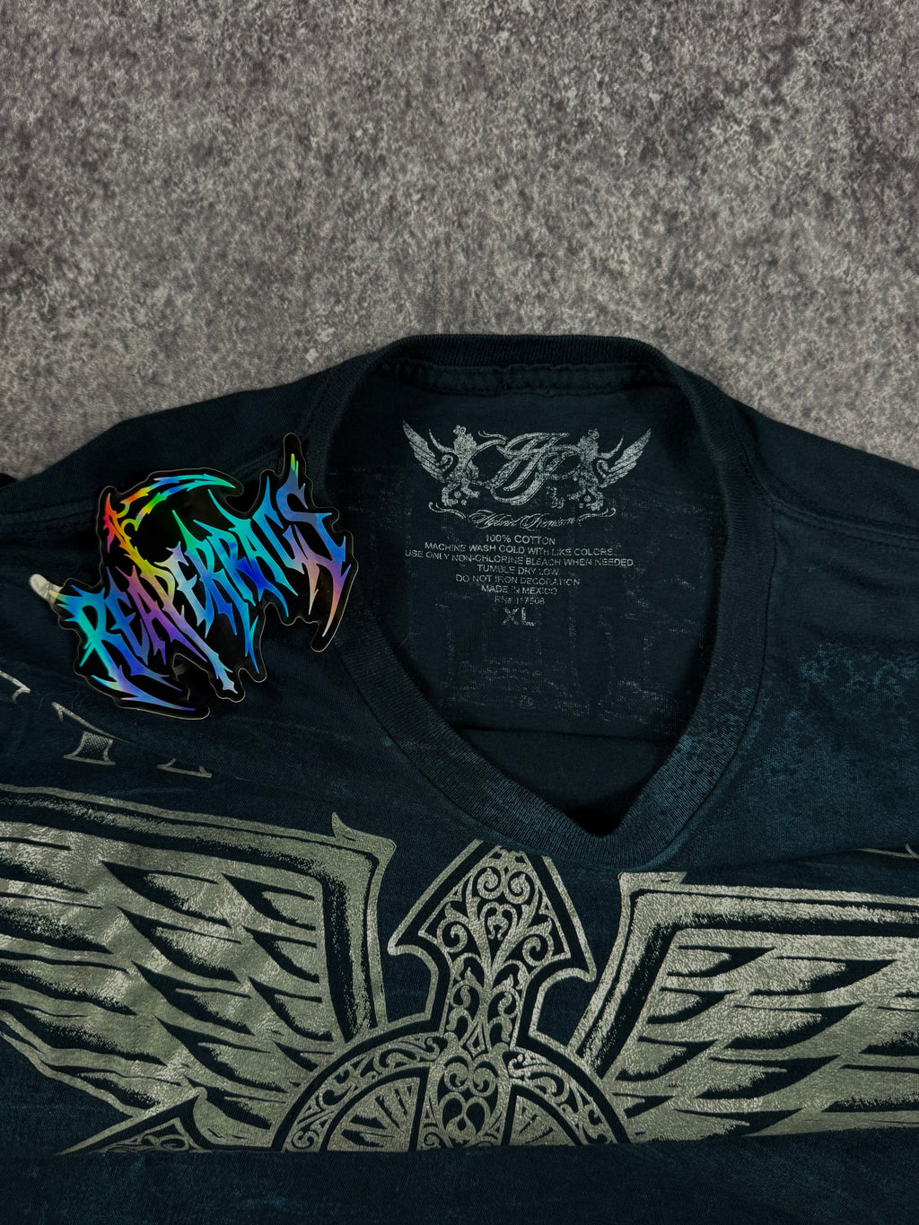 2000s winged chrome shirt (L)