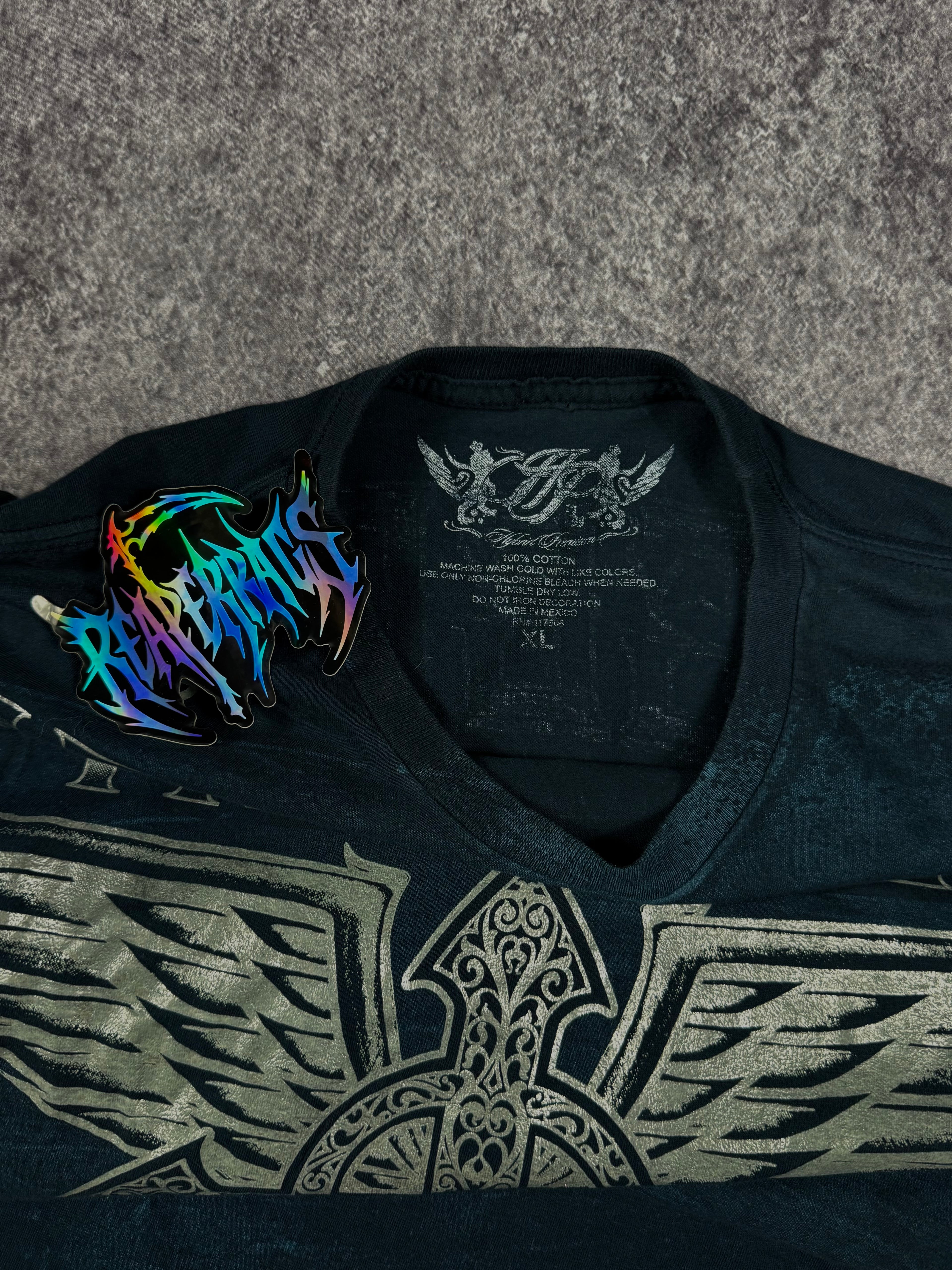 2000s winged chrome shirt (L)