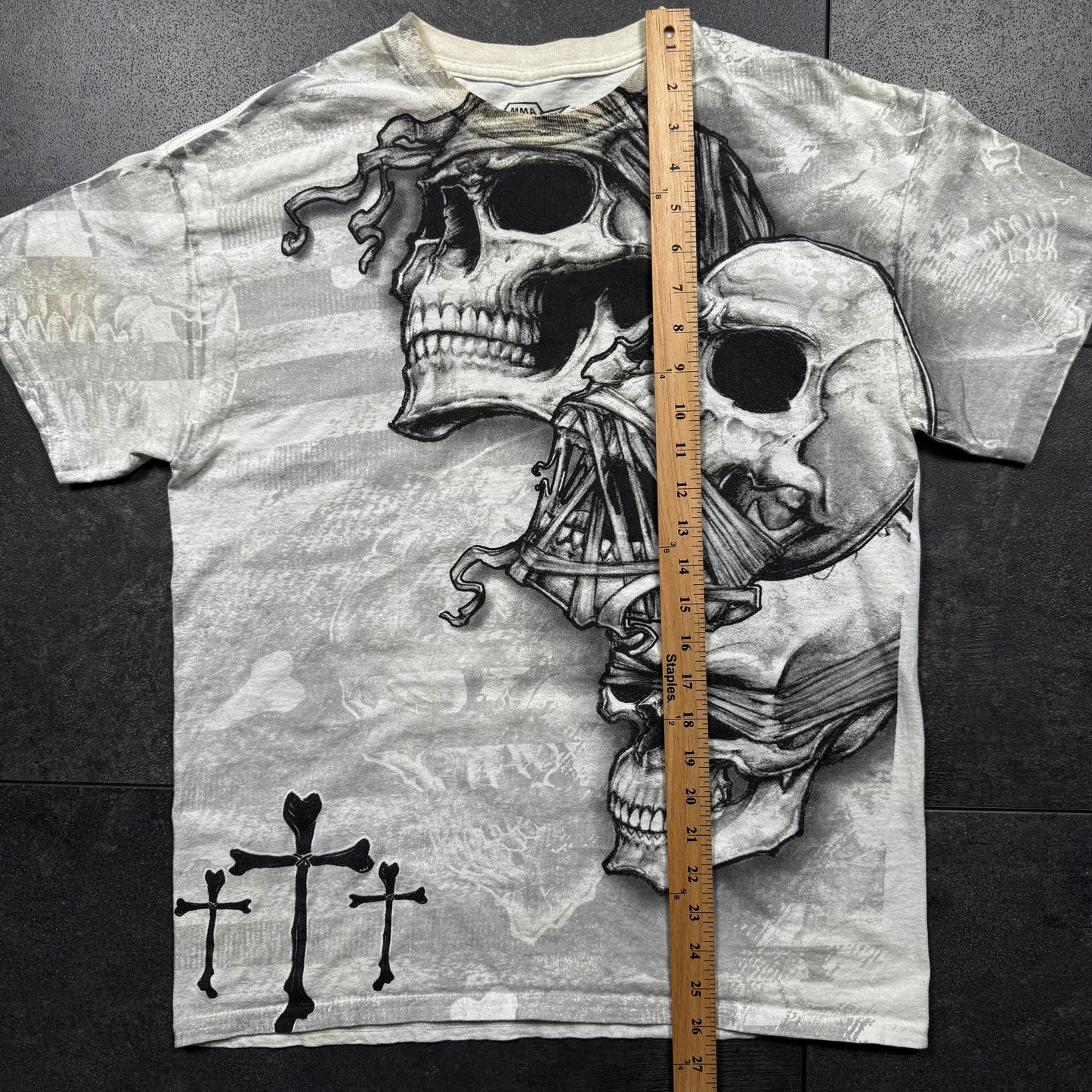 Y2K MMA ELITE Grunge Skull Tshirt (S)