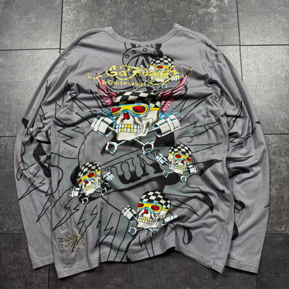 Y2K Mallgoth Ed Hardy Long Sleeve Tshirt (L)