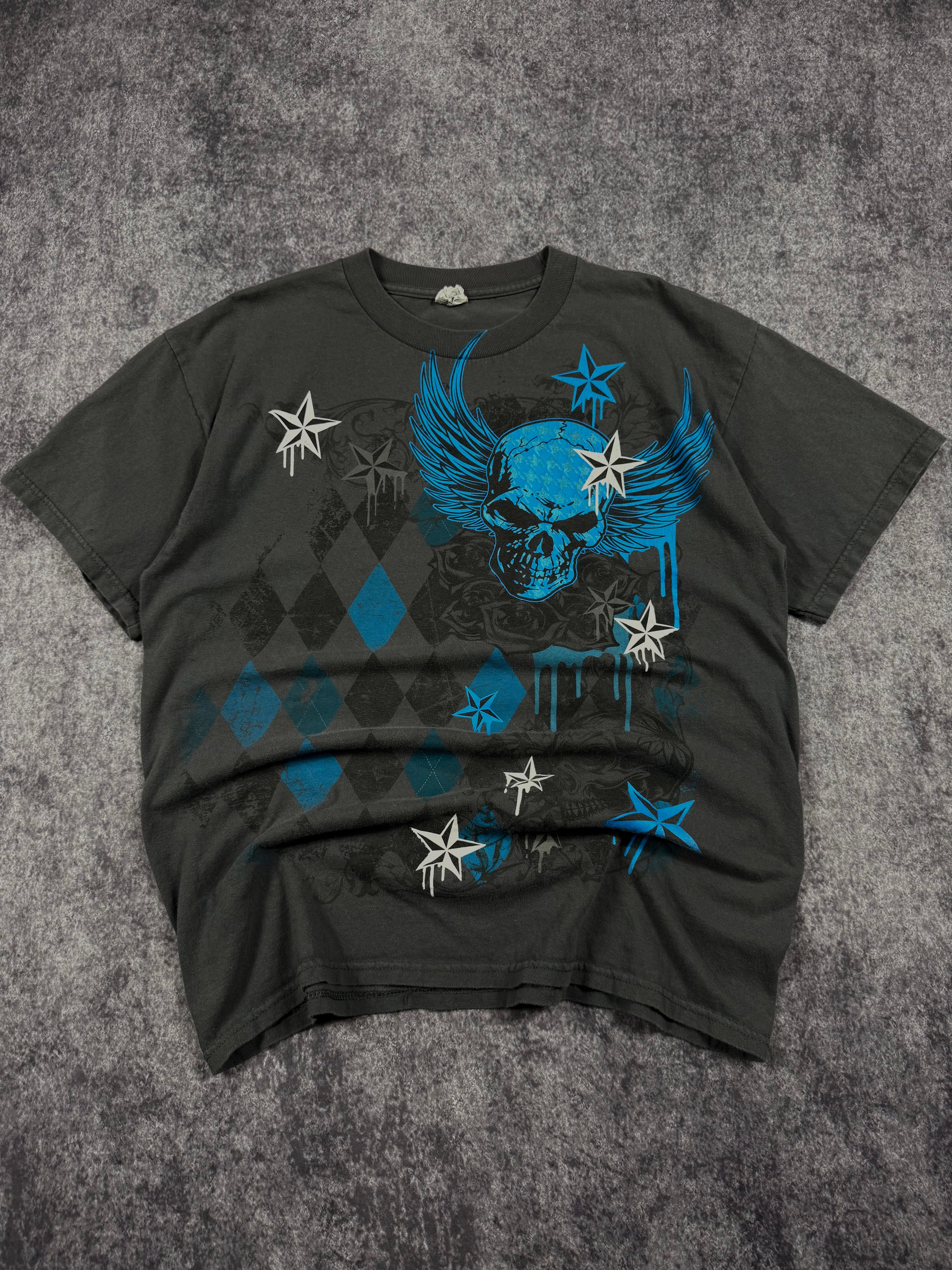 2000s winged skull shirt (L)