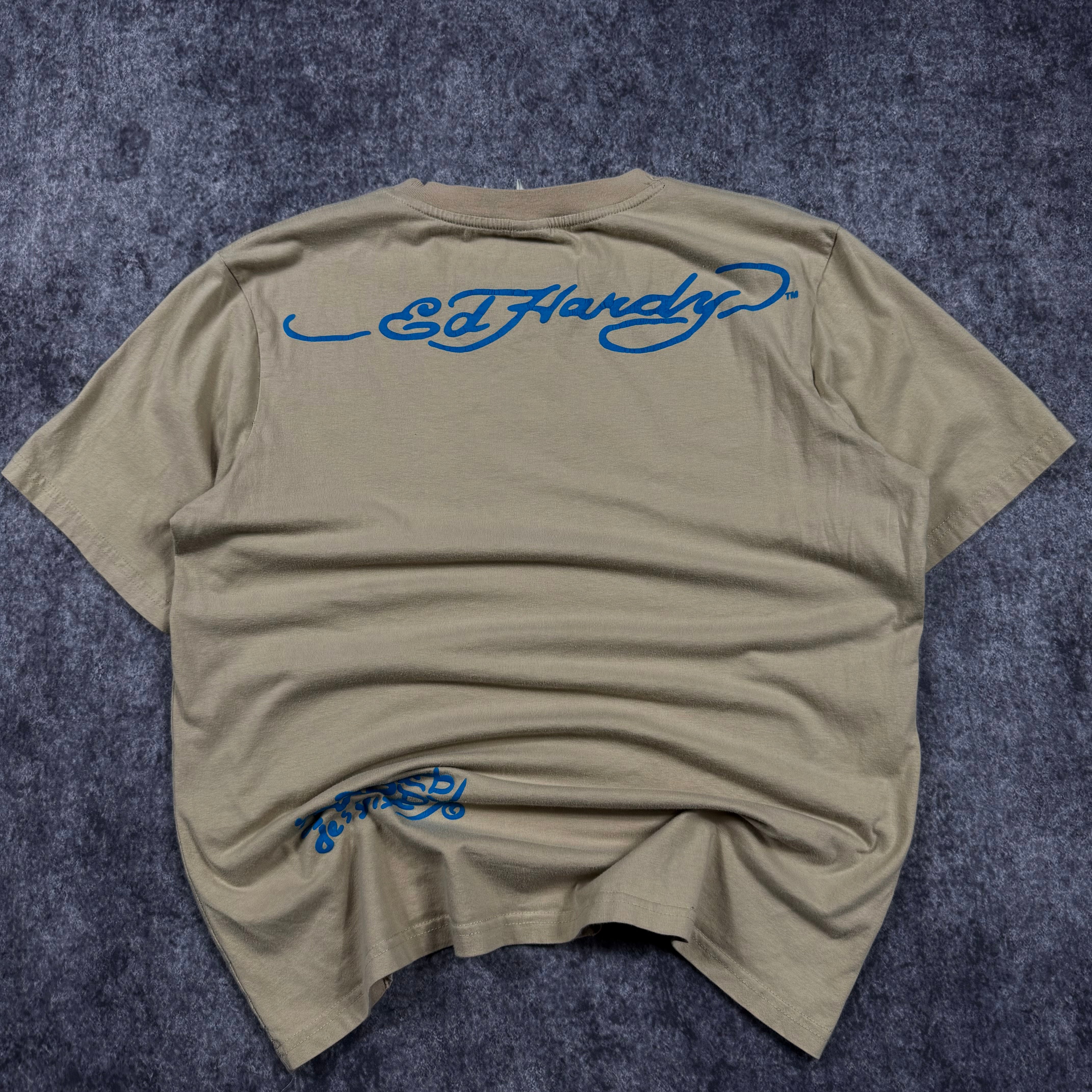 (rare) 2000s distressed ed hardy shirt (M)