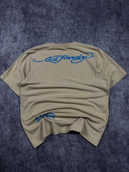 (rare) 2000s distressed ed hardy shirt (M)