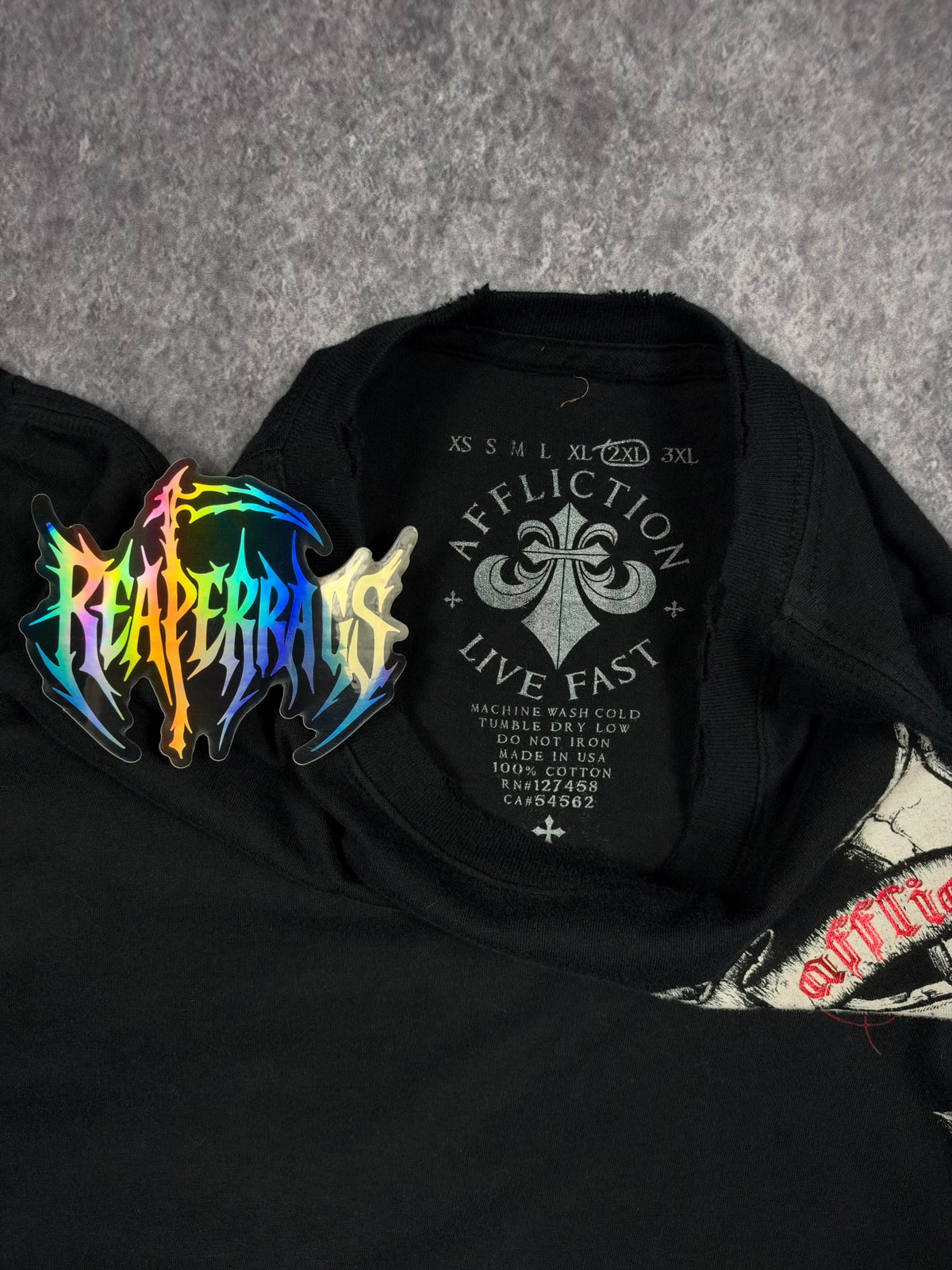 (GRAIL) 2000s CHROME AFFLICTION SHIRT (L)