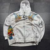 Deadstock 2000s Rhinestone Skull Hoodie (XXXL)