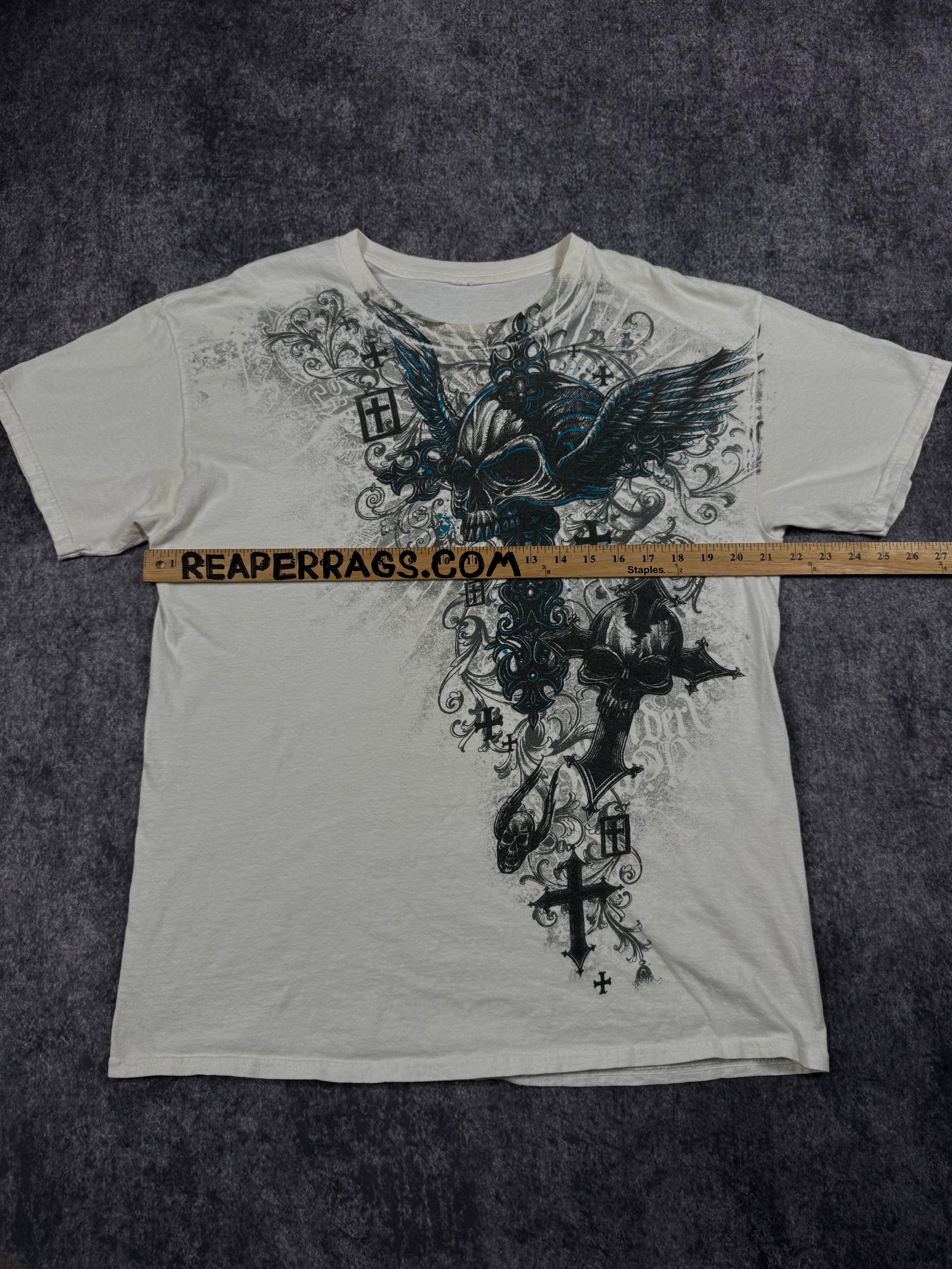 2000s winged skull shirt (L)