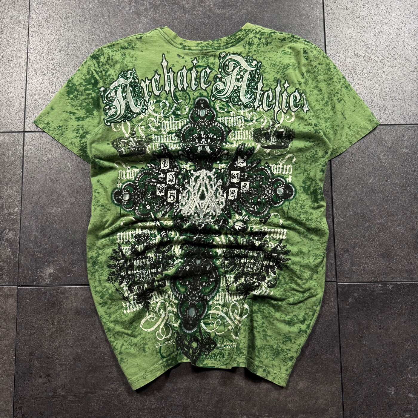 (rare) 2000s Archiac x Affliction Shirt (S)