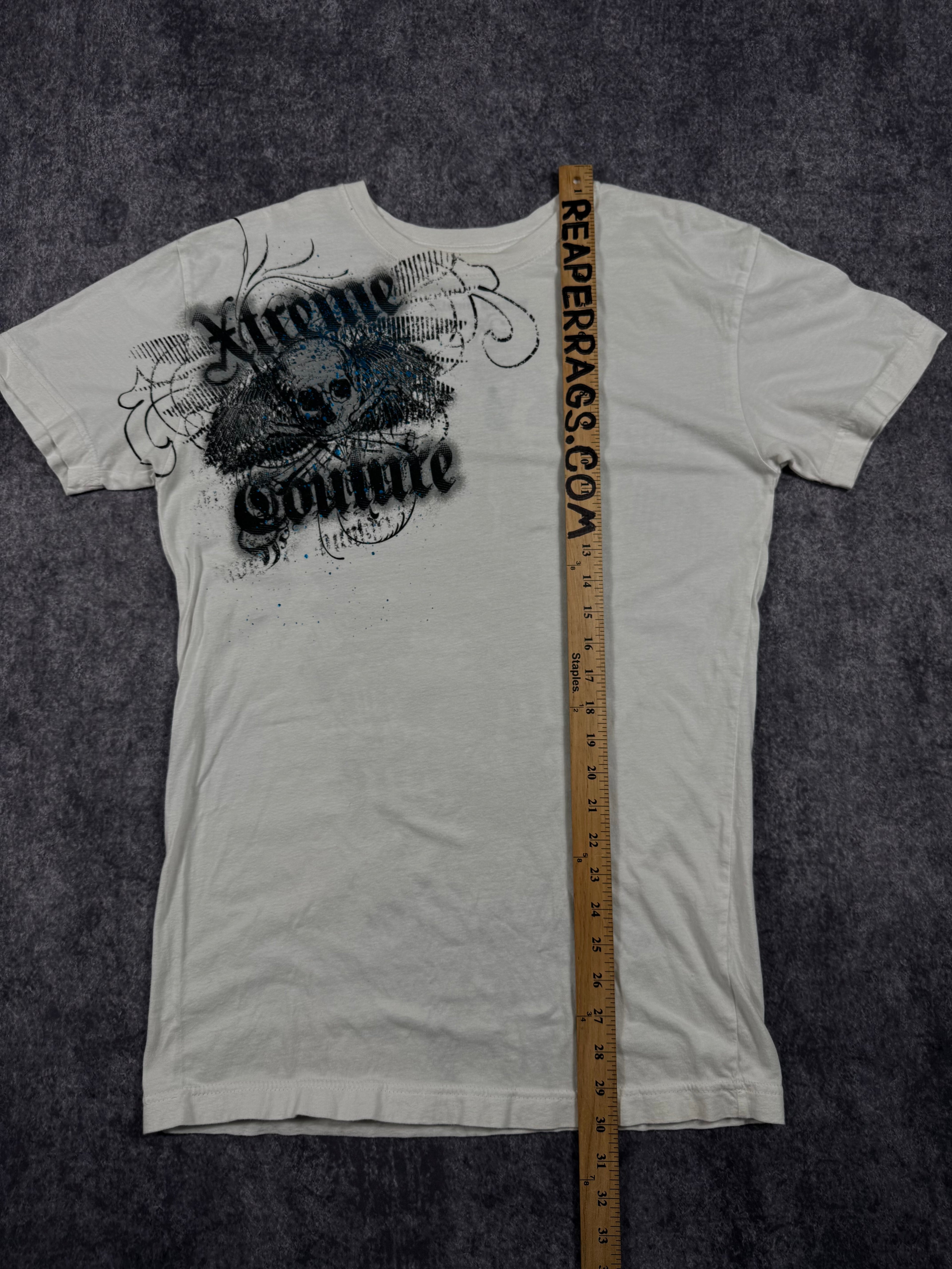 (rare) 2000s xtreme couture chrome shirt (M)