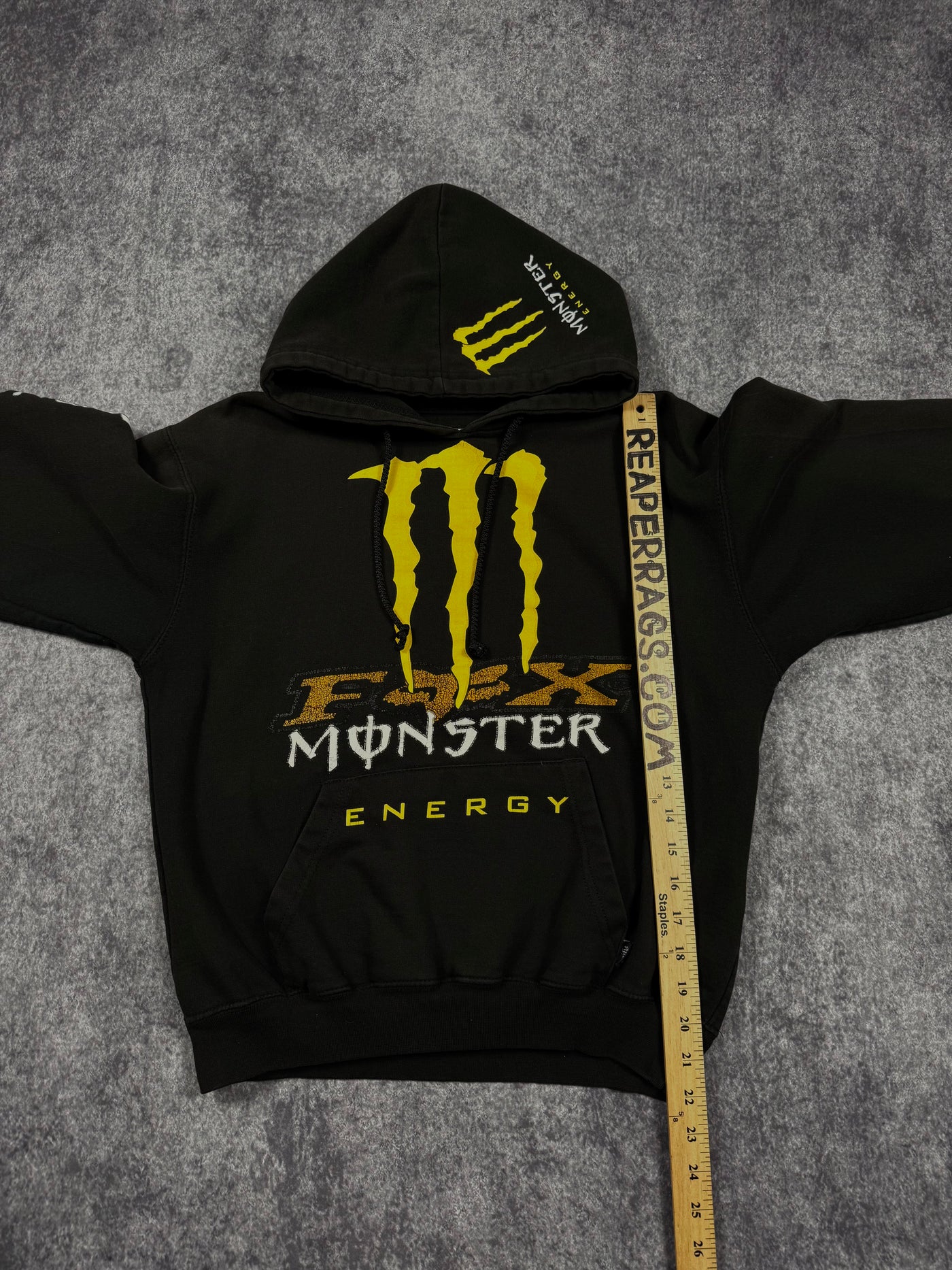 (rare) 2000s monster energy x fox racing hoodie (M)