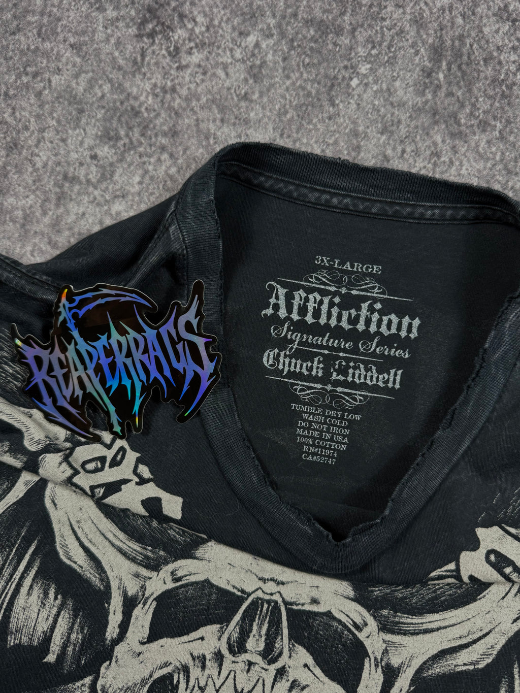 (rare) 2000s affliction x iceman shirt (XL)