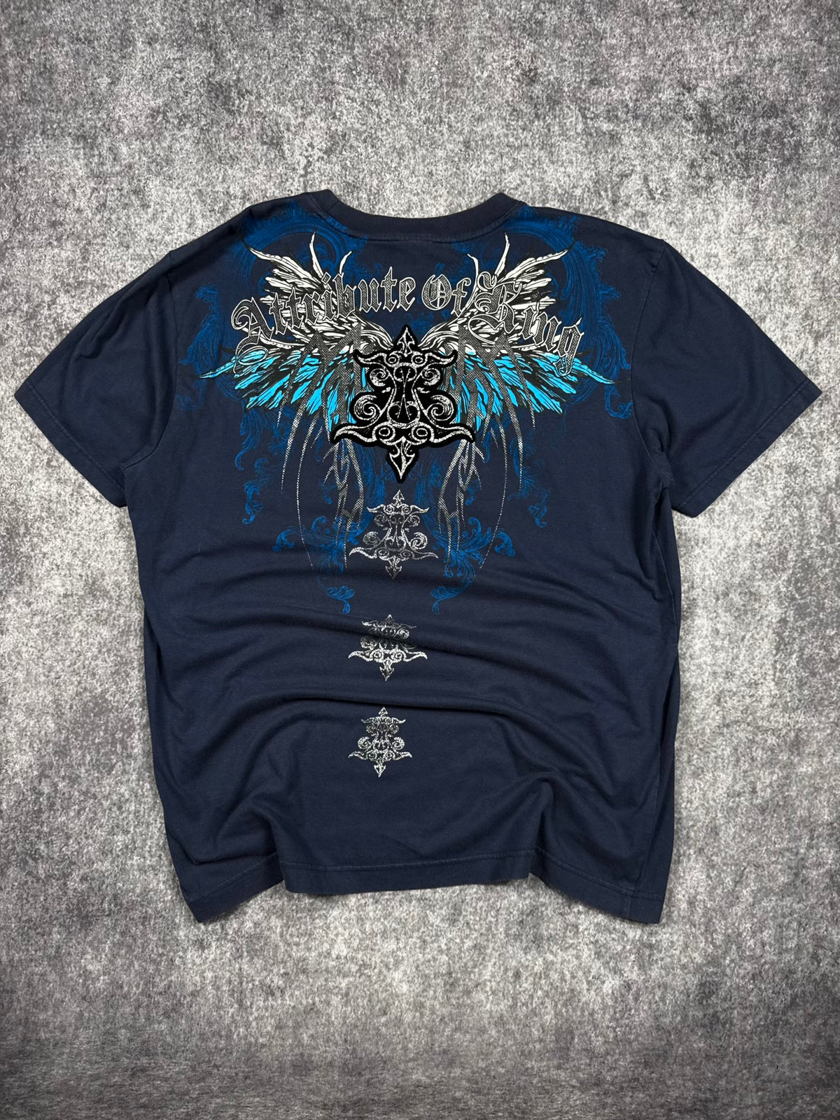 (RARE) 2000S RAW BLUE SHIRT (XL)
