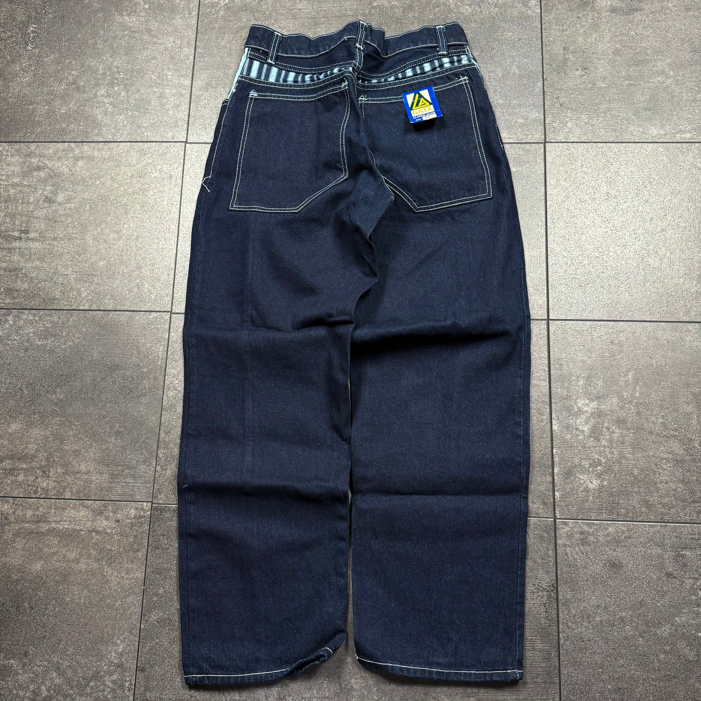 Y2K JNCO Style LA GATE Wide Leg Baggy Jeans (32x30)