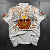 (rare) Deadstock 2000s Christian Audigier Rhinestone Polo (L)