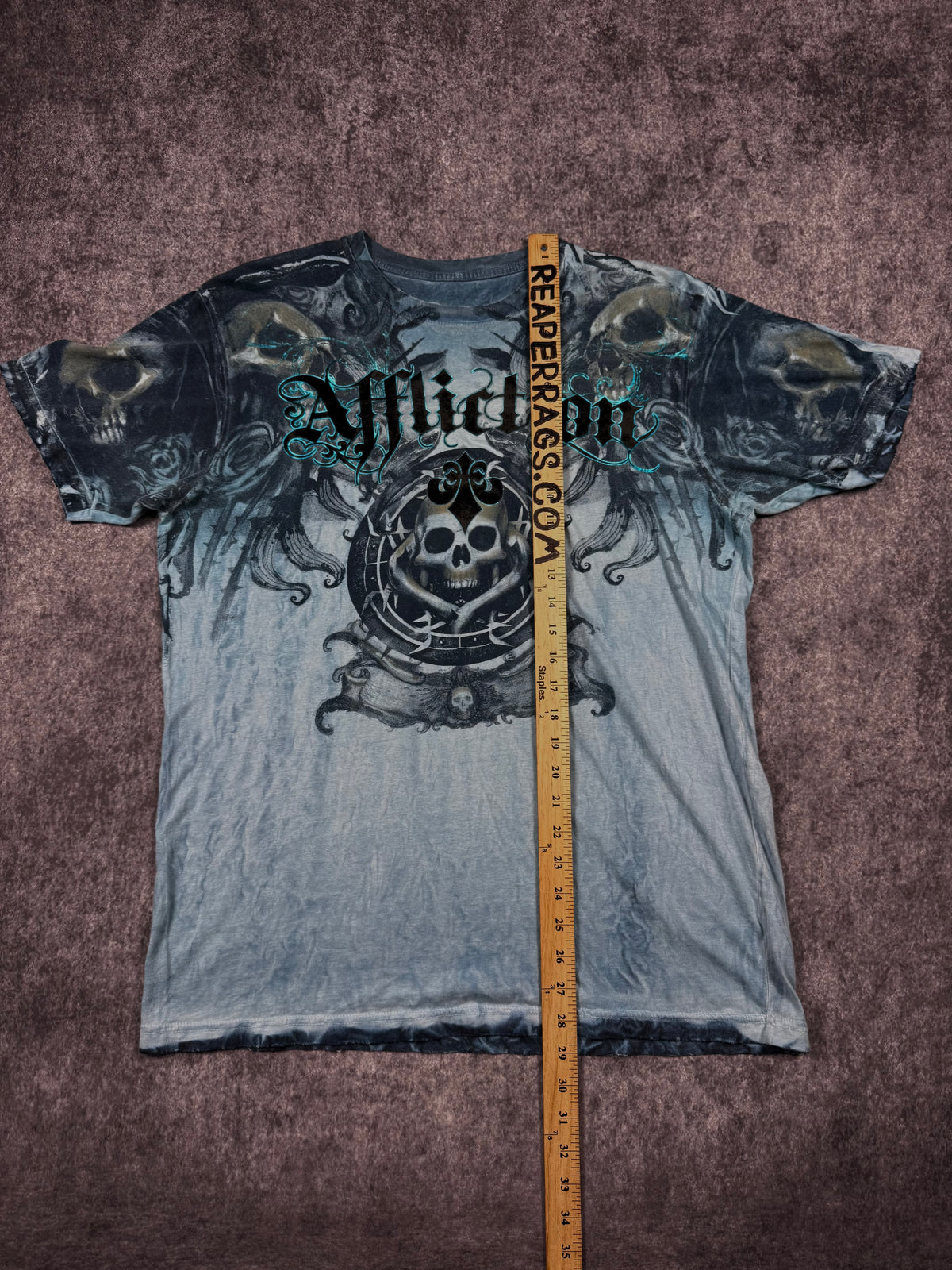 (rare) 2000s affliction chrome shirt (L)