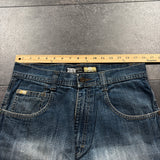 2000s Southpole Embroidered Gold Tab Jeans (32x29)