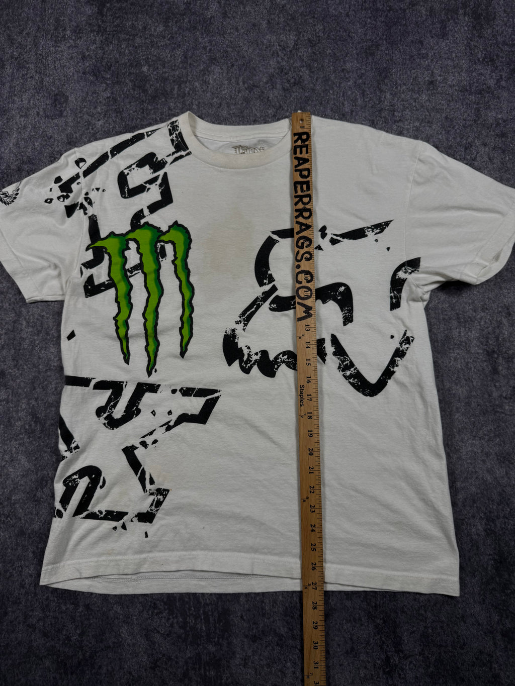 (rare) 2000s monster energy x fox racing shirt (L)