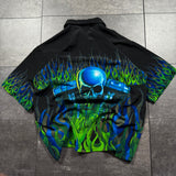 Y2K Sapphire Lounge Button-Up (XXL)