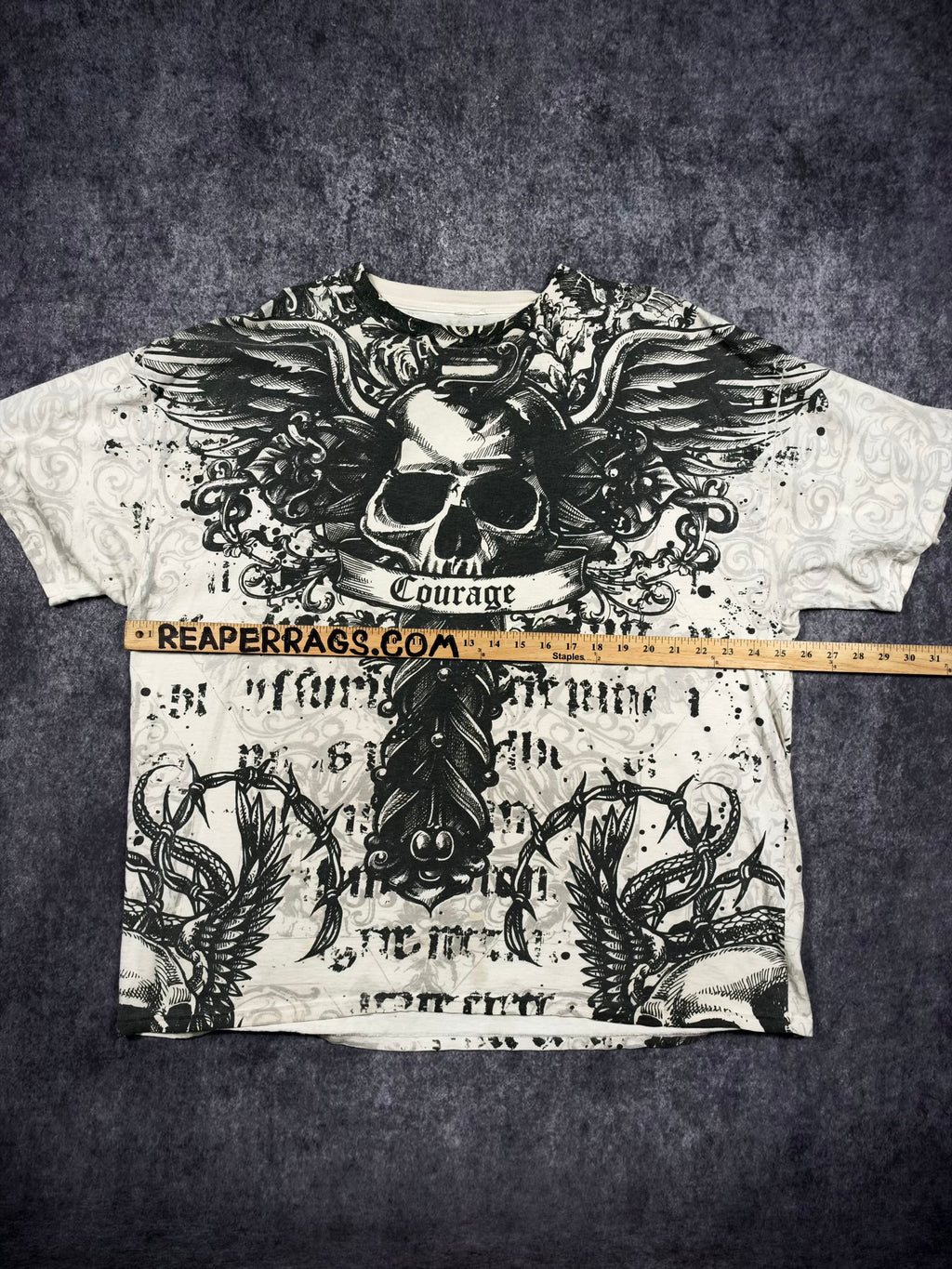 (RARE) 2000S SKULL SHIRT (XXL)