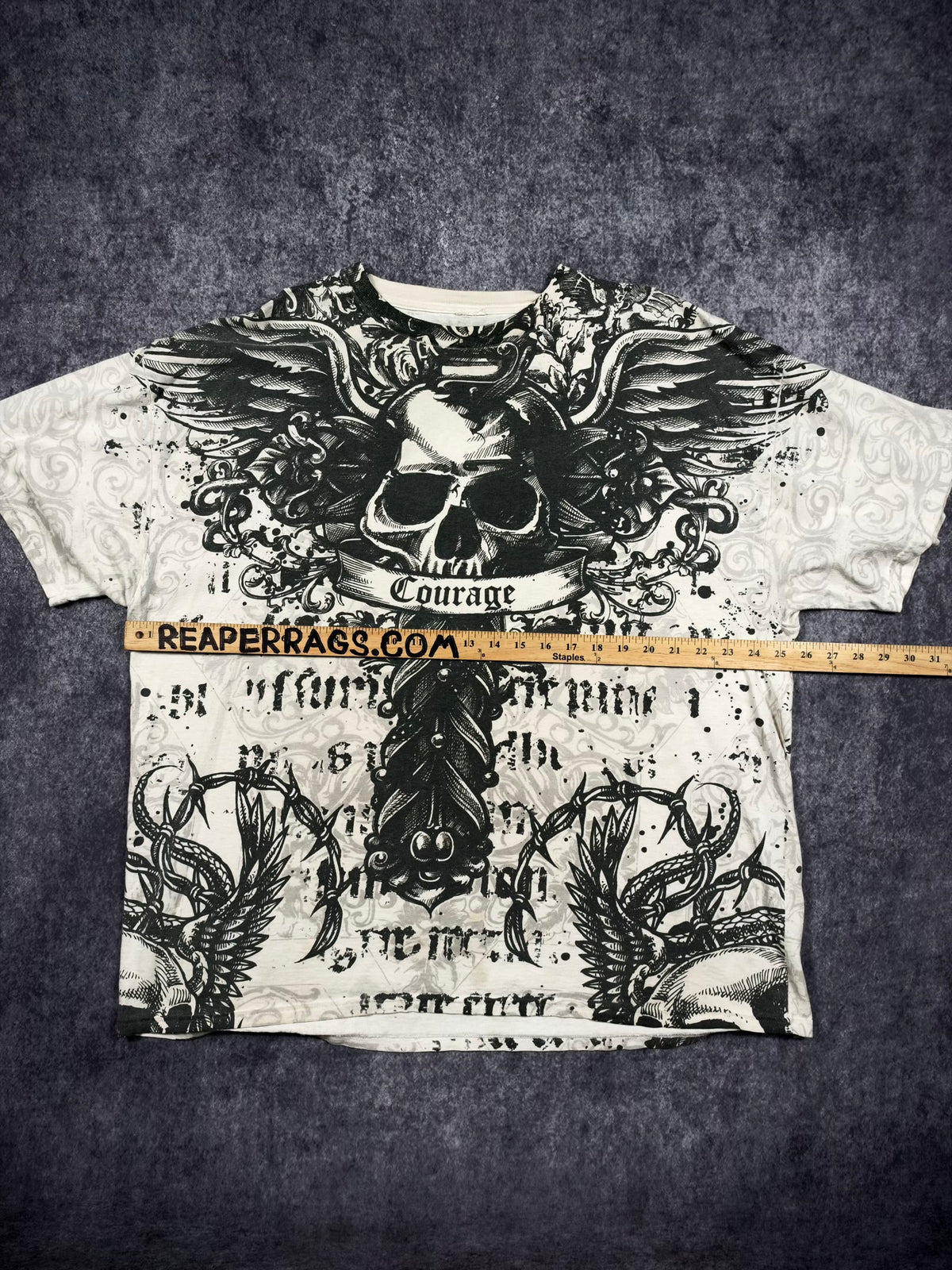 (RARE) 2000S SKULL SHIRT (XXL)
