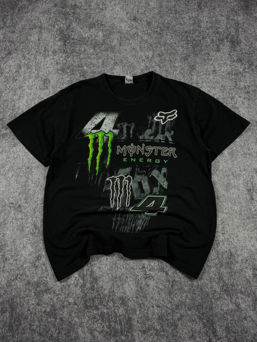 (rare) 2000s monster energy x fox racing shirt (L)