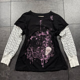 Women’s 2000s No Boundaires Layered Shirt (M)