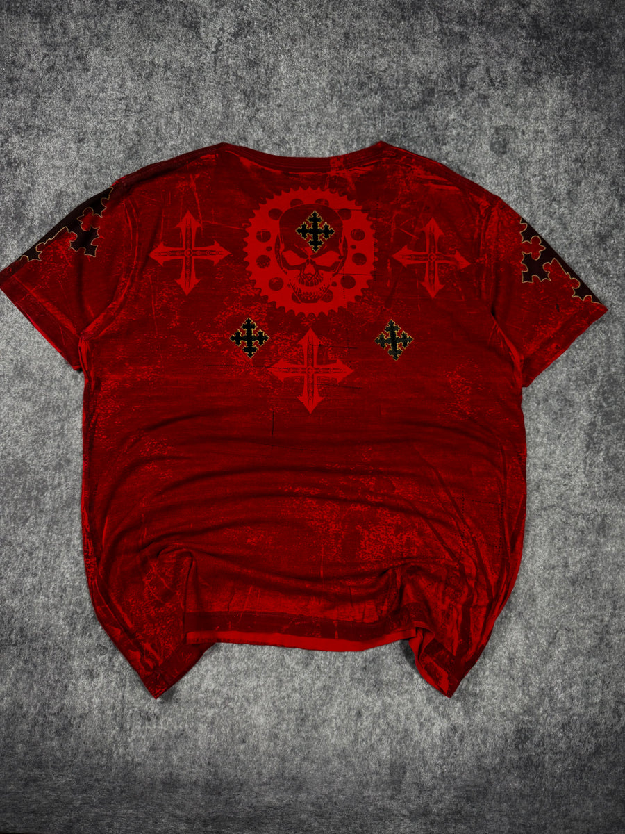 (rare) 2000s raw state chrome shirt (XL)