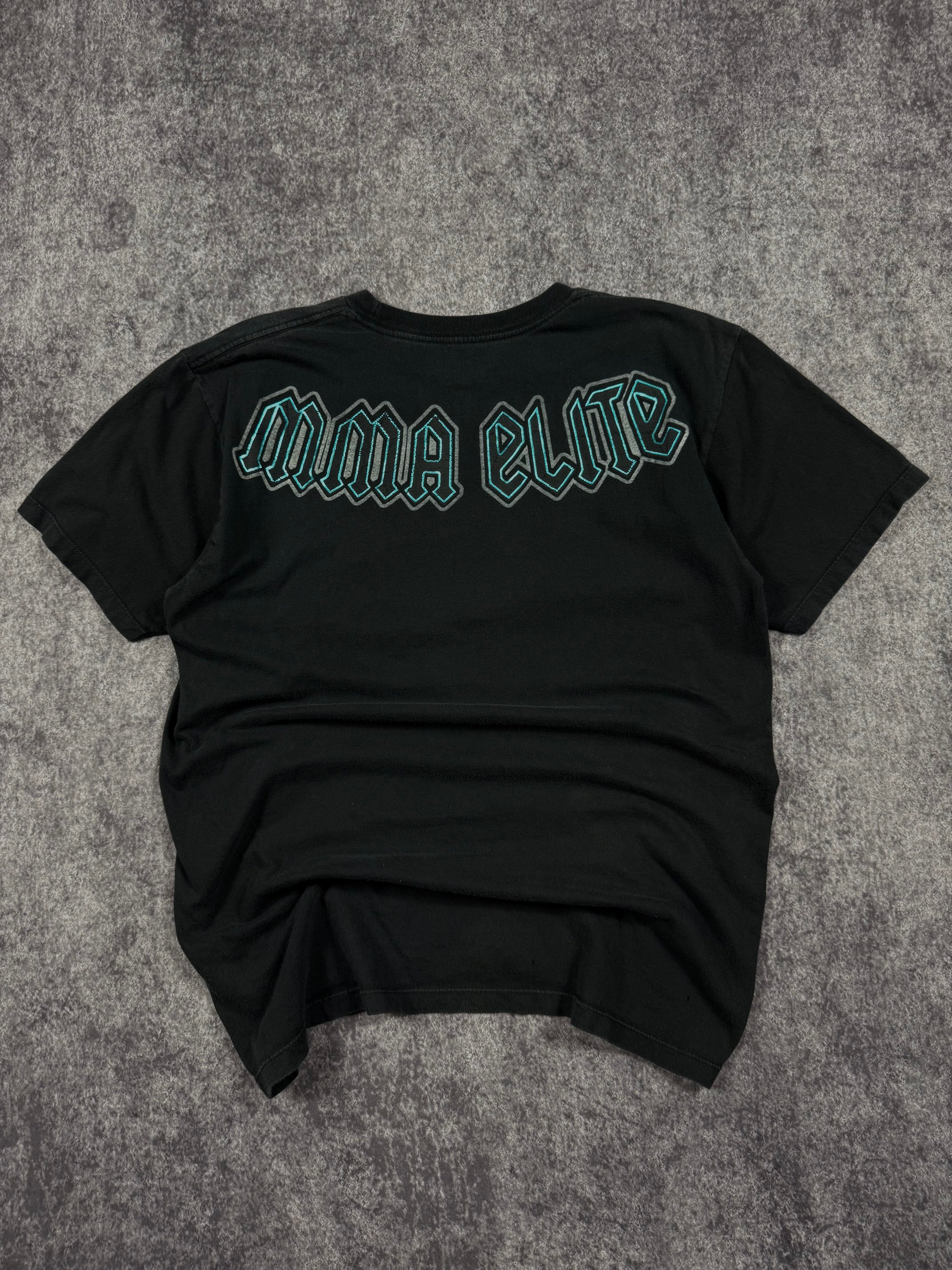(rare) 2000s mma elite chrome shirt (S)