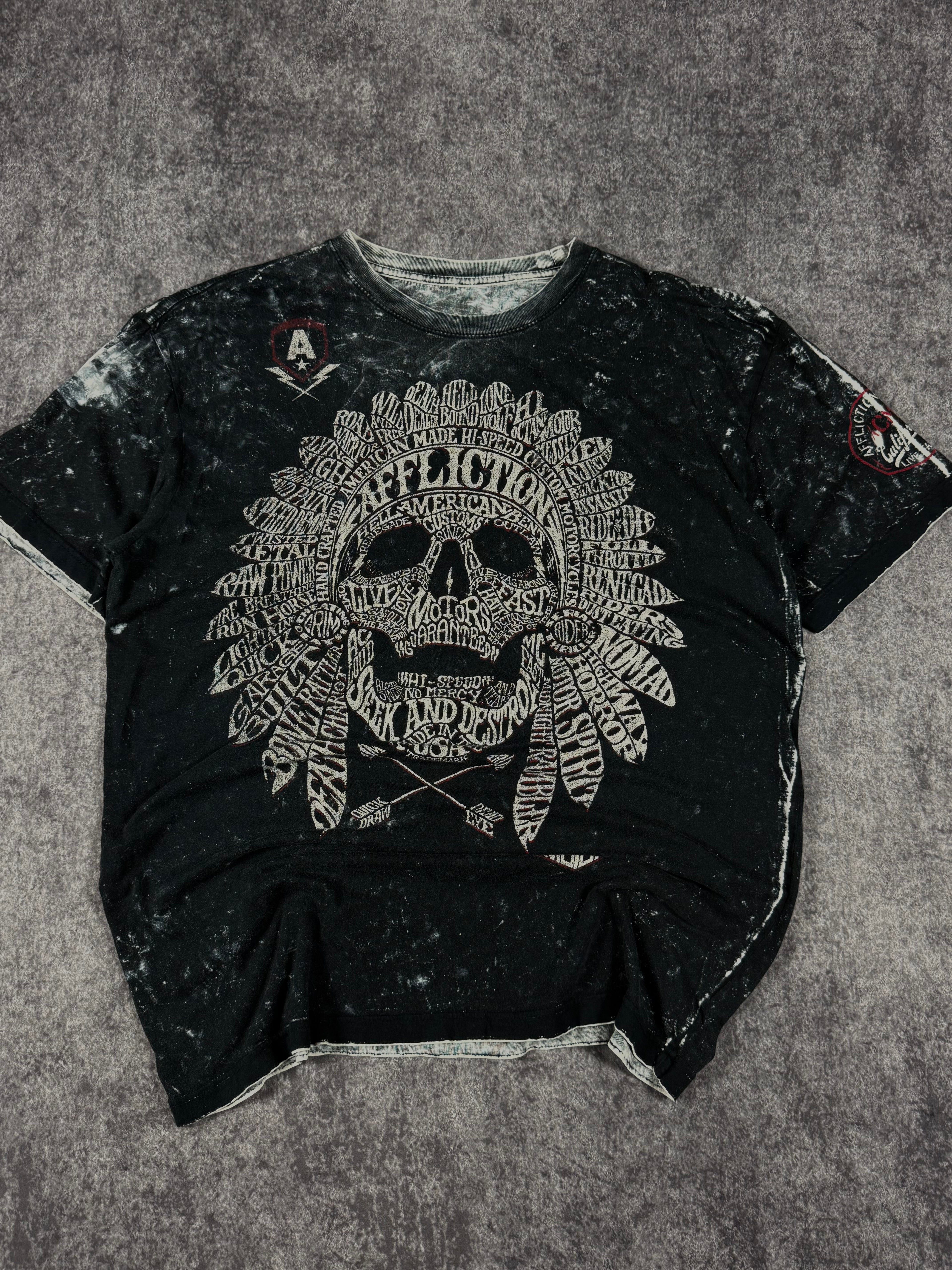 (rare) 2000s affliction reversible shirt (XL)