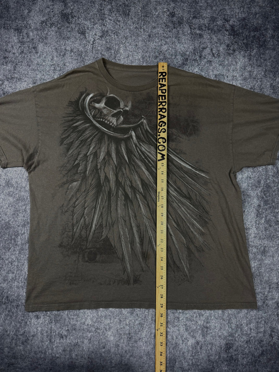 2000s winged skull shirt (XXL)