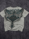 (rare) 2000s xtreme couture chrome shirt (XL)