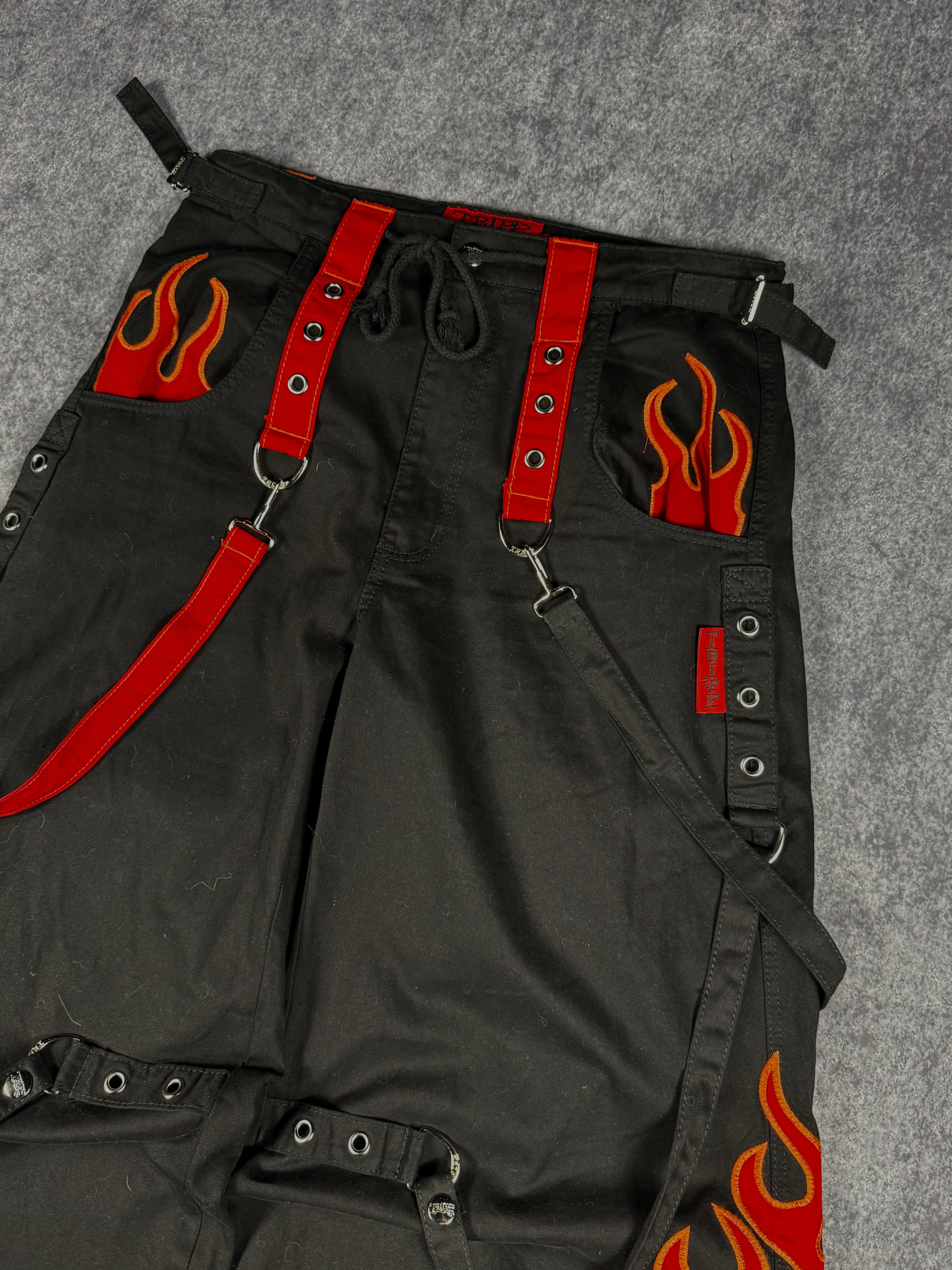 (rare) tripp nyc x dark street flame pant (32x32)