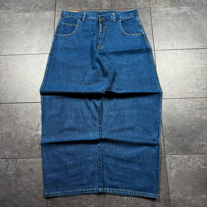 Y2K Deadstock JNCO Style Flip Flop Baggy Wide Leg Jeans (36x32)