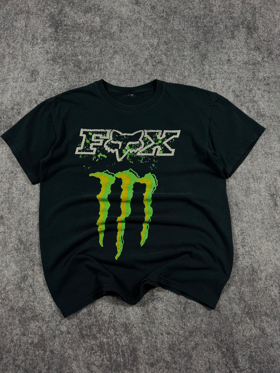 (rare) 2000s monster energy x fox racing shirt (M)