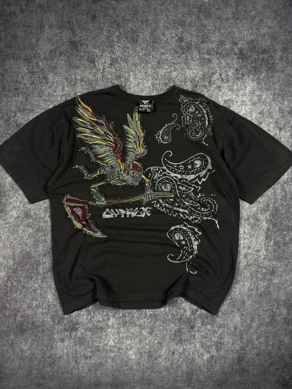 (RARE) 2000s EMBROIDERED AVIREX SHIRT (XL)