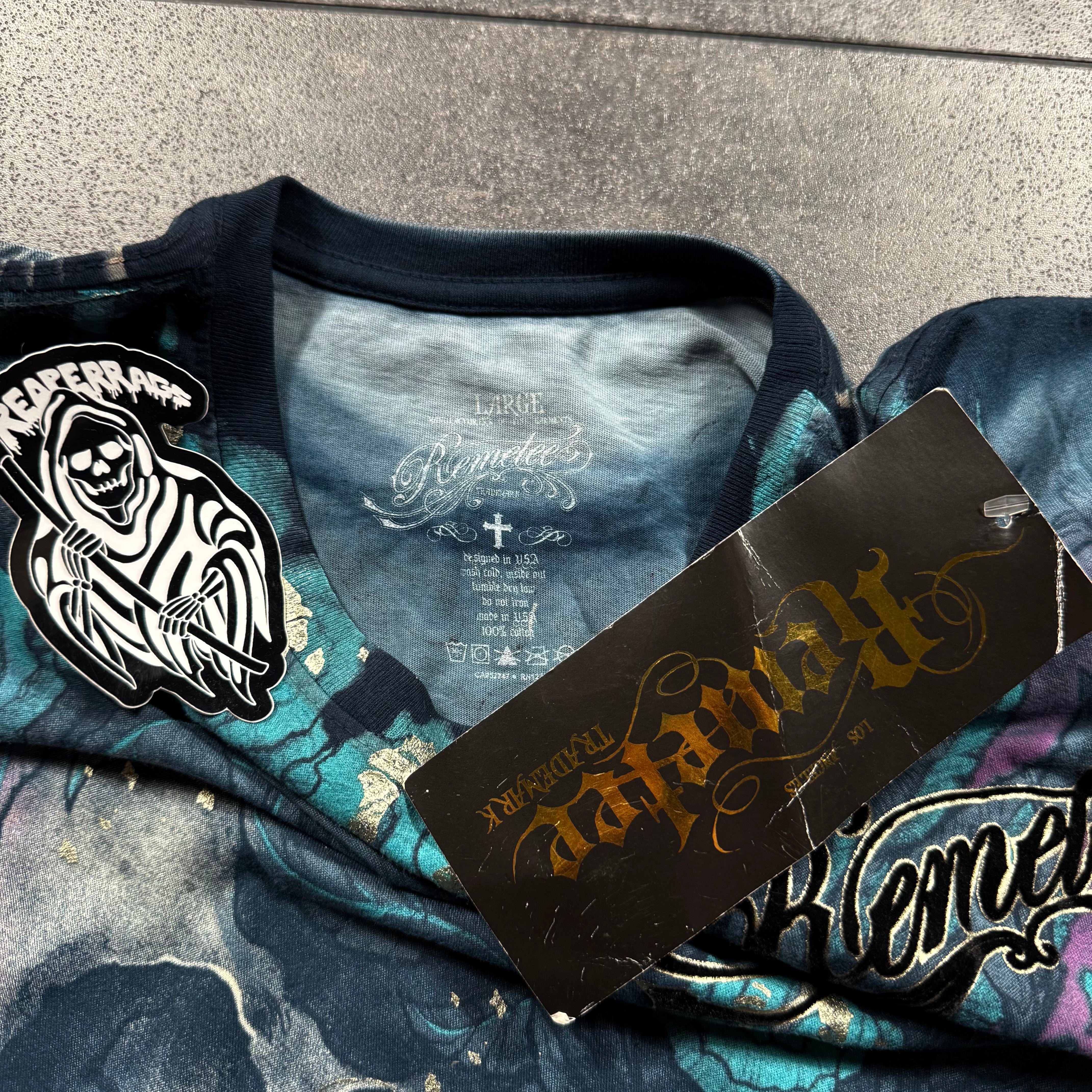 (rare) Deadstock 2000s Remetee By Affliction Shirt (L) – ReaperRags