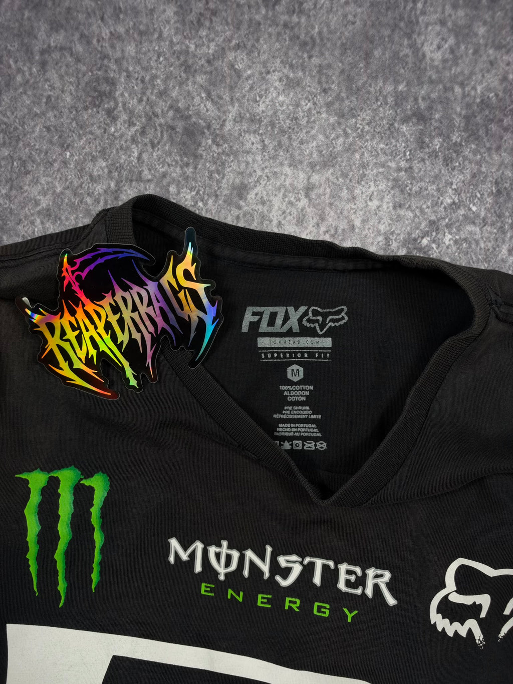 2000s FOX RACING x MONSTER ENERGY SHIRT (S)