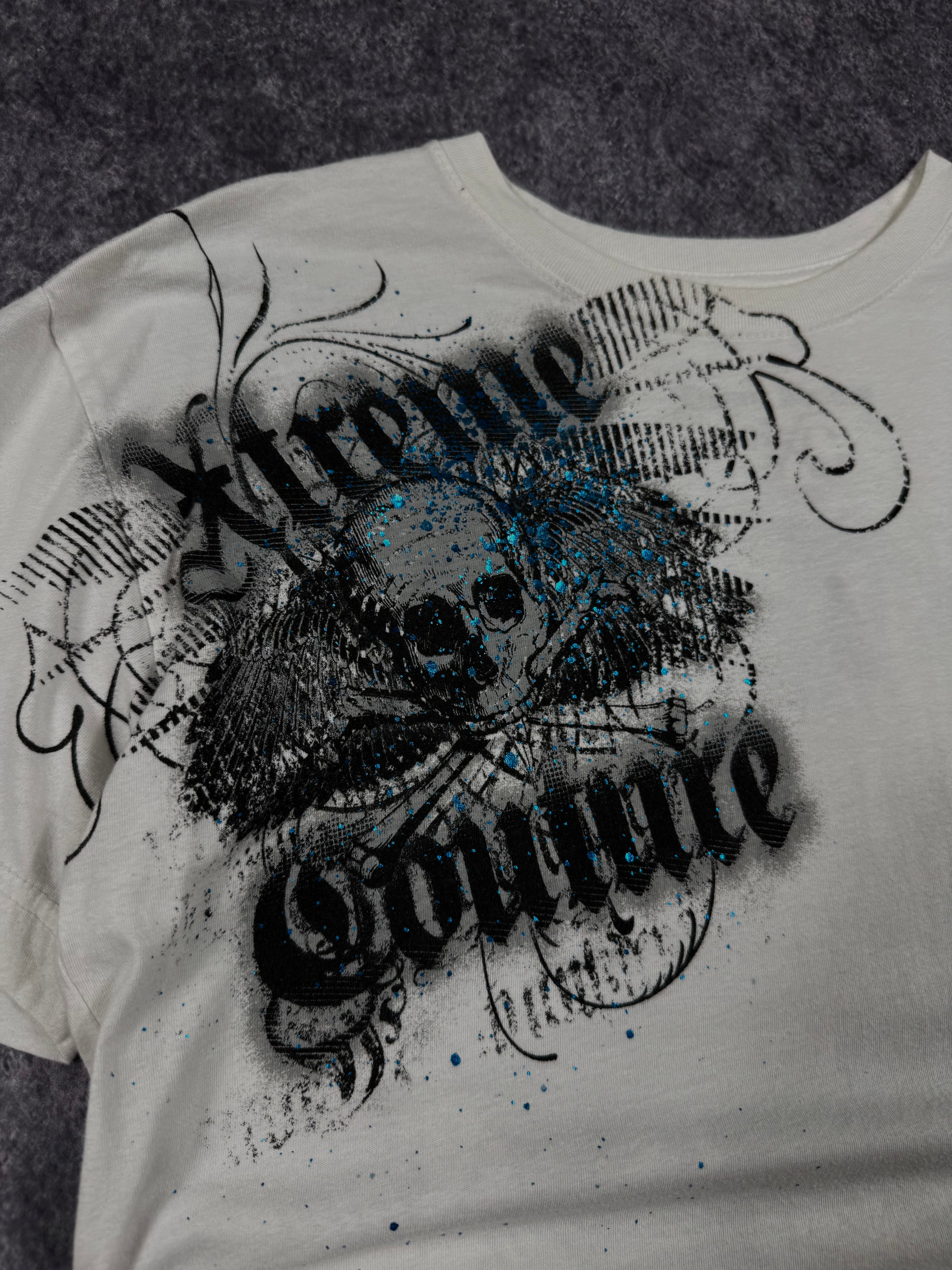 (rare) 2000s xtreme couture chrome shirt (M)