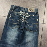 (rare) 2000s Southpole Embroidered Black Tab Jeans (28x26)