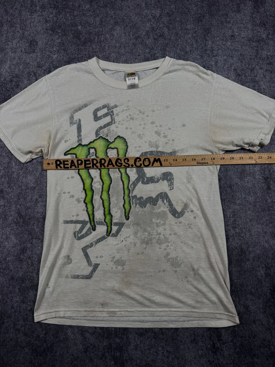 2000s monster energy x fox racing bootleg shirt (S)