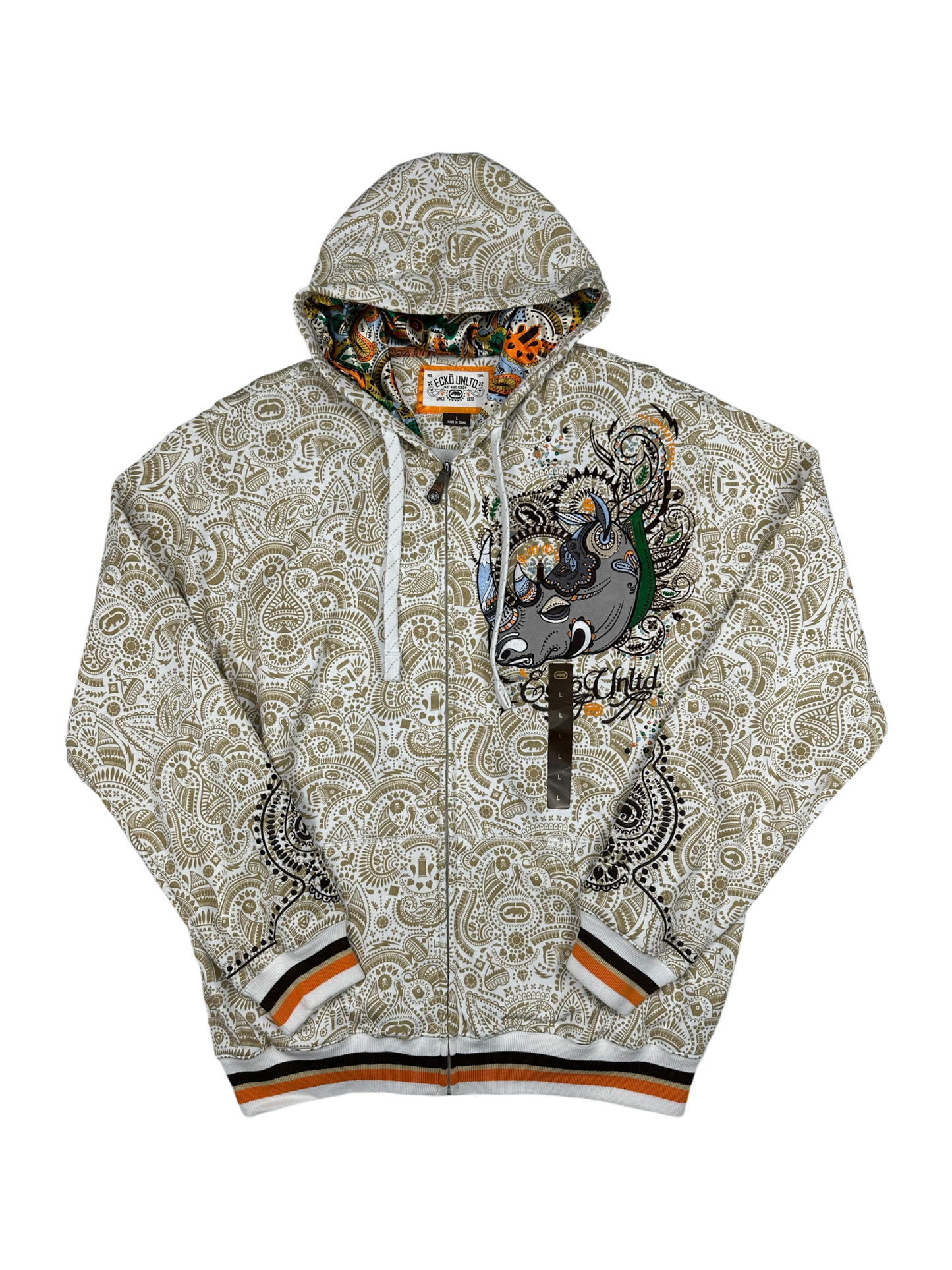 Ecko Unltd. Embroidered Zip-Up Hoodie (L)