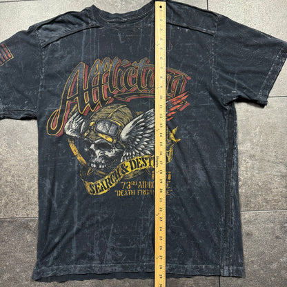 Y2K Affliction Grunge Skull Tshirt (M)