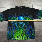 Y2K Sapphire Lounge Button-Up (XXL)
