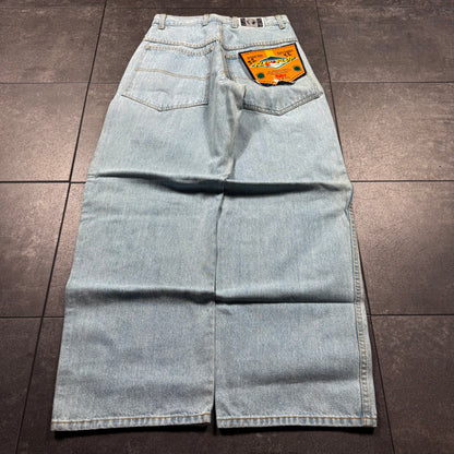 Y2K Deadstock JNCO Style Flip Flop Baggy Wide Leg Jeans (30x32)