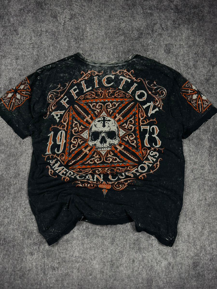 2000s affliction reversible shirt (XL)
