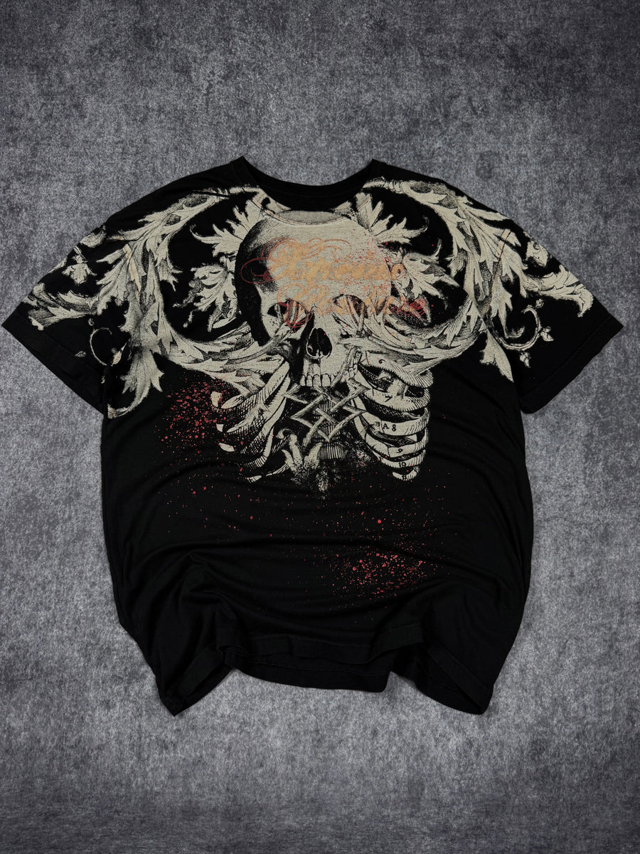 (rare) 2000s xtreme couture chrome shirt (XL)