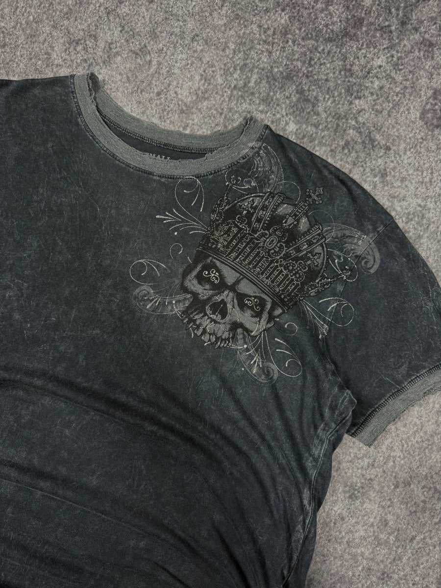 (rare) 2000s affliction chrome shirt (S)