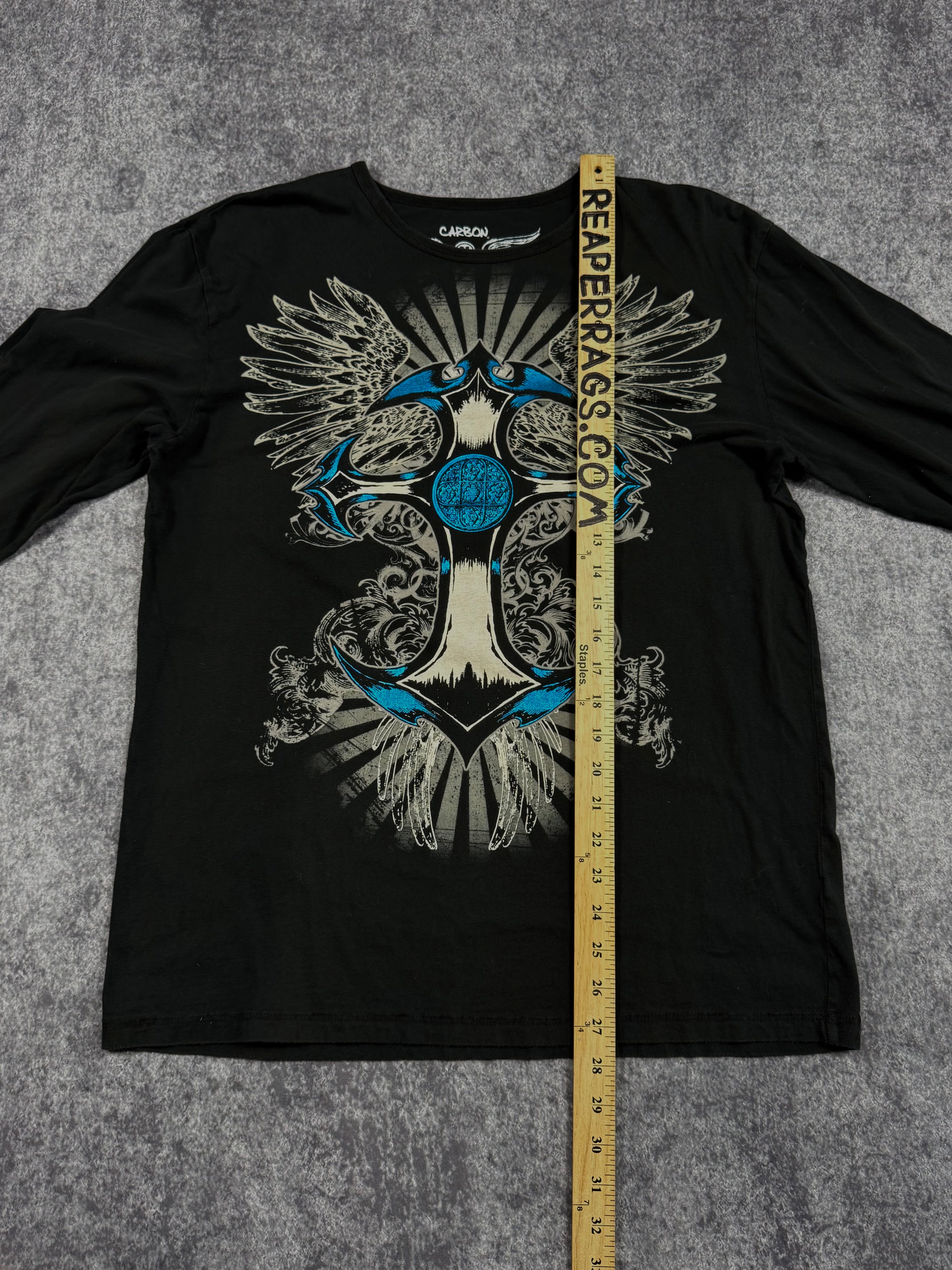 (rare) 2000s carbon chrome long sleeve shirt (M)